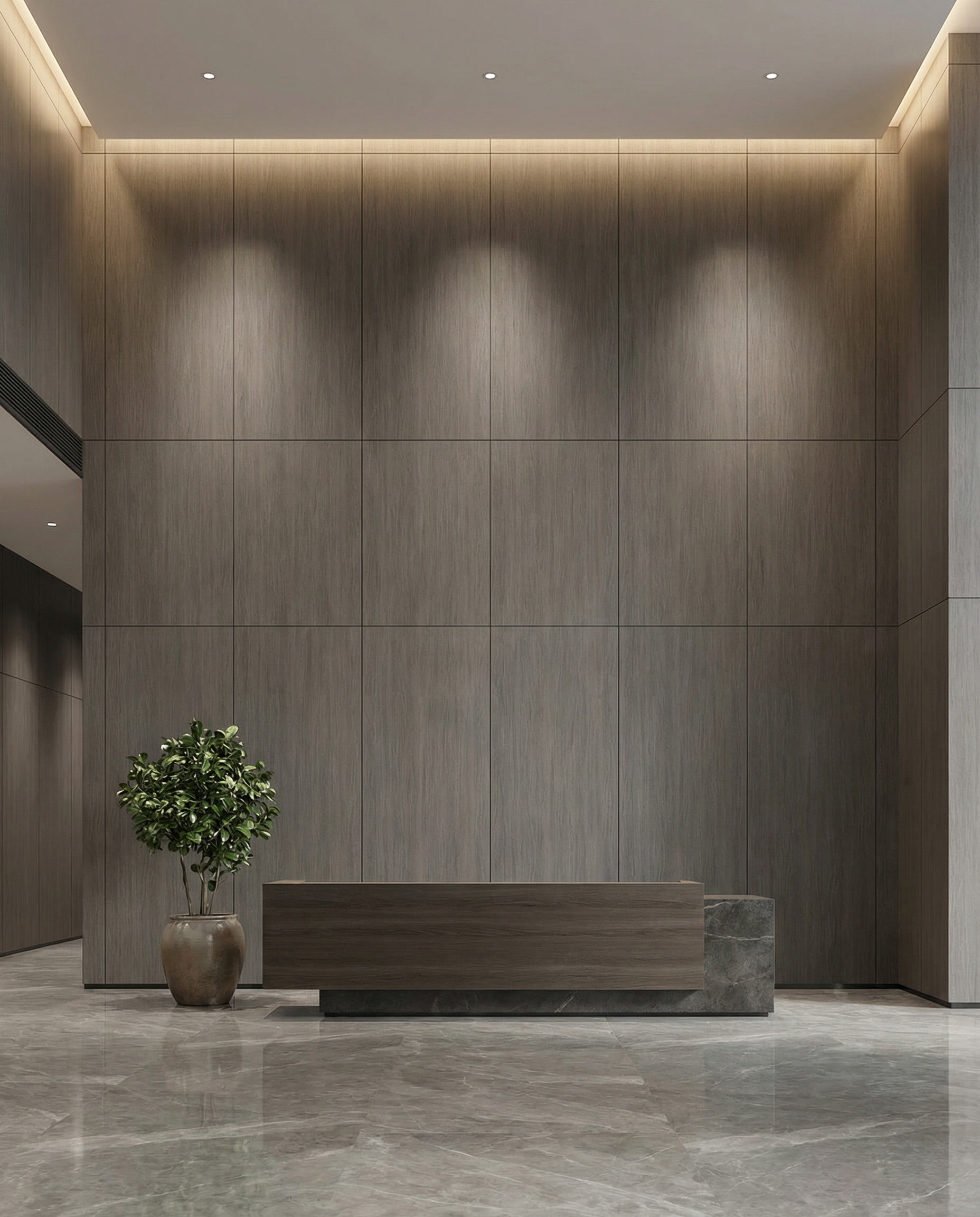 Vintage Wood Bamboo Wall Panel lifestyle/product photo by TrioPanels