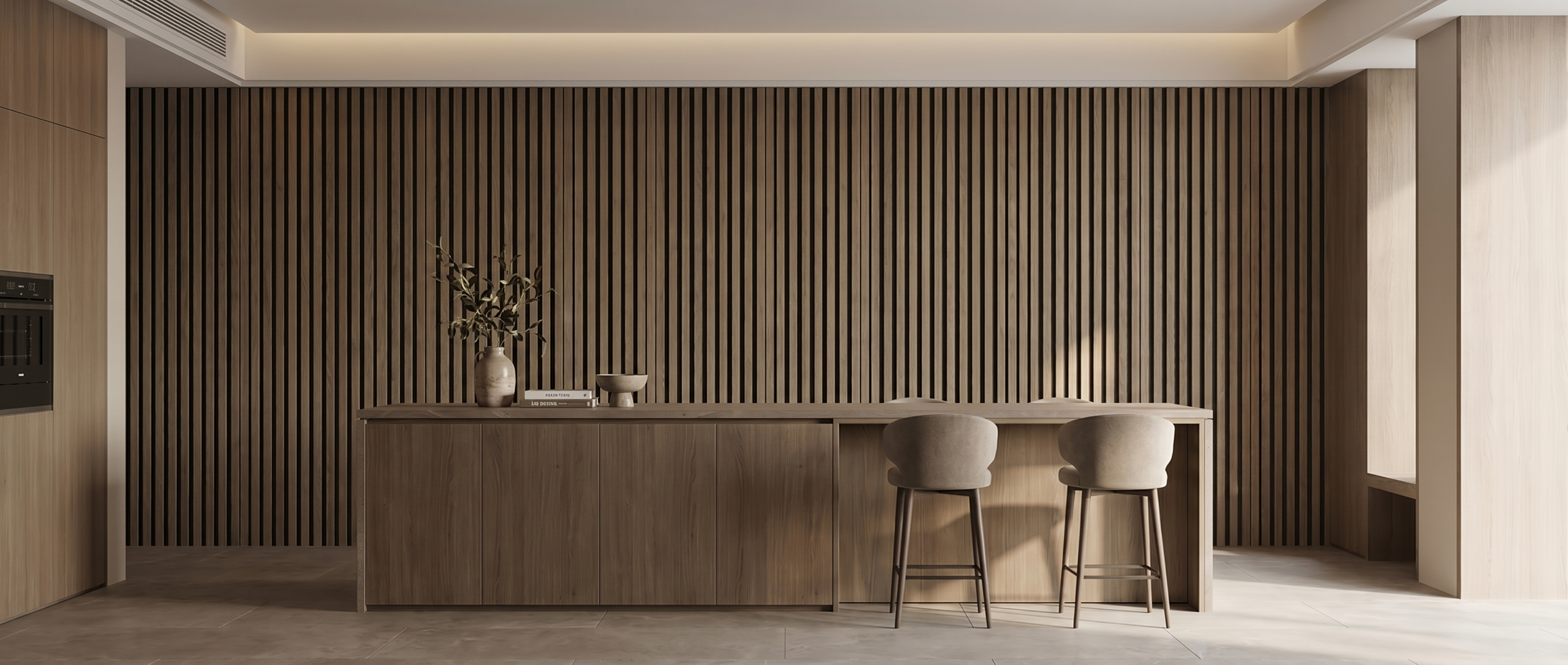 Classic Timber Bamboo Wall Panel lifestyle/product photo by TrioPanels 