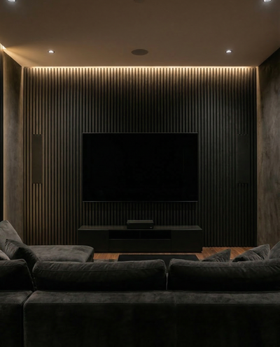 Black Acoustic Wall Panel lifestyle/product photo 