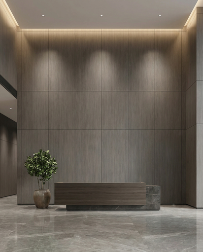 Vintage Wood Bamboo Wall Panel lifestyle/product photo by TrioPanels 