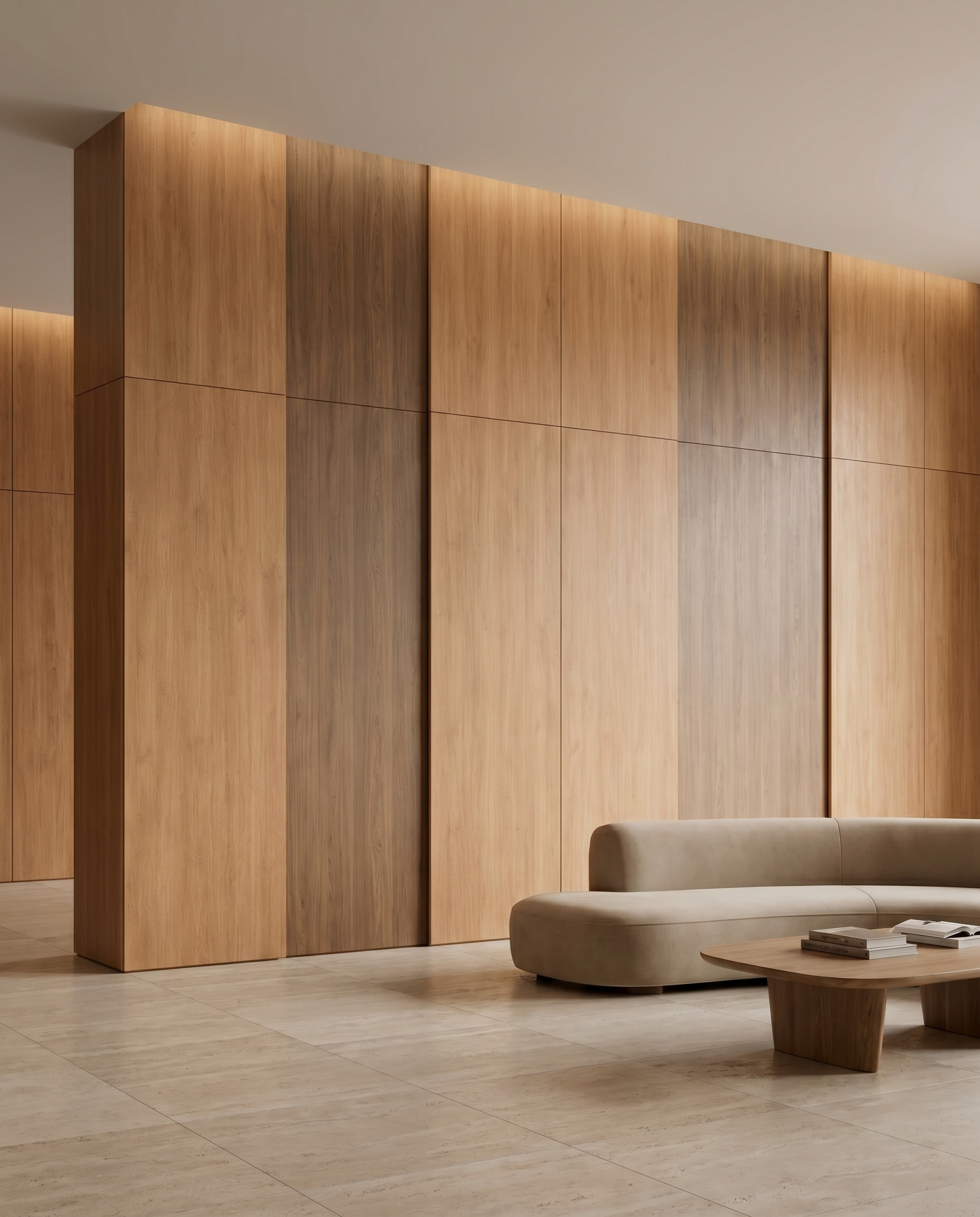 Warm Oak Bamboo Wall Panel lifestyle/product photo by TrioPanels 